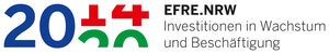 Logo: Europäischer Fonds für regionale Entwicklung. NRW, "Investitionen in Wachstum und Beschäftigung"