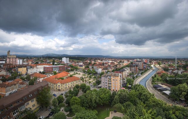 Luftbildaufnahme von Podujevo